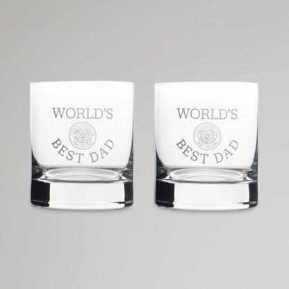 Celtic World's Best Dad Whisky Glass Set