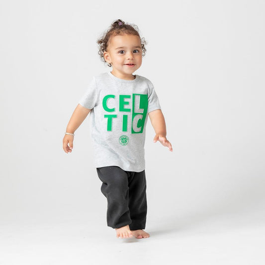 Celtic Infants 그레이 셀틱 텍스트 티셔츠