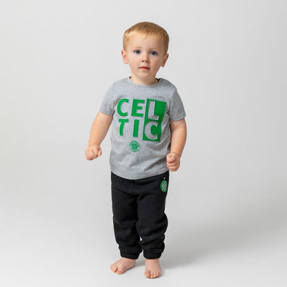 Celtic Infants 그레이 셀틱 텍스트 티셔츠