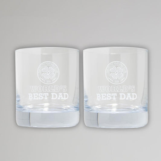 Celtic World's Best Dad Glencairn Whisky Glass Set
