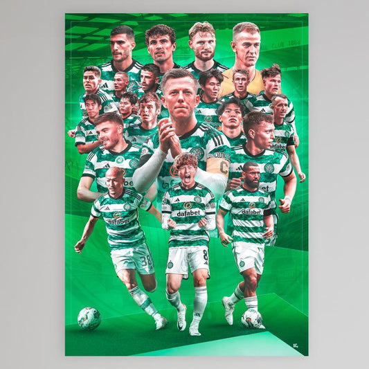 Celtic 23/24 Squad Poster