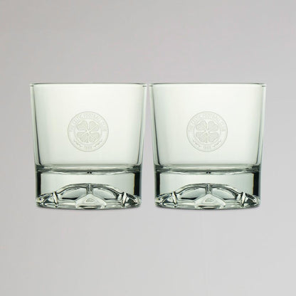 Celtic Set of 2 Whisky Football Glasses