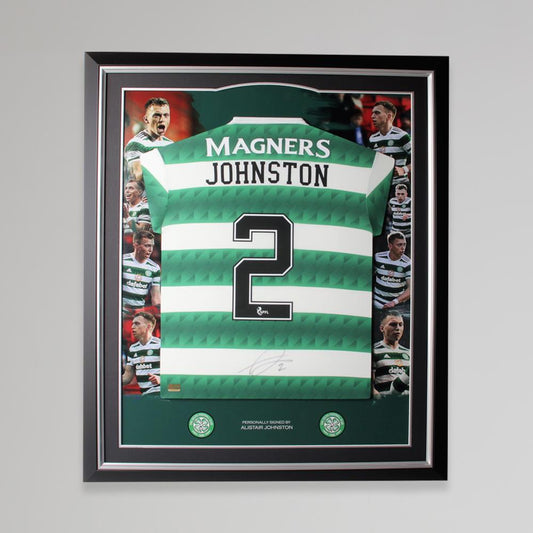 Celtic Alistair Johnston Framed Signed Shirt