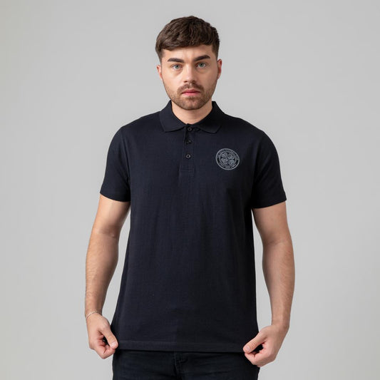 Celtic Men's Crest Black Polo Shirt
