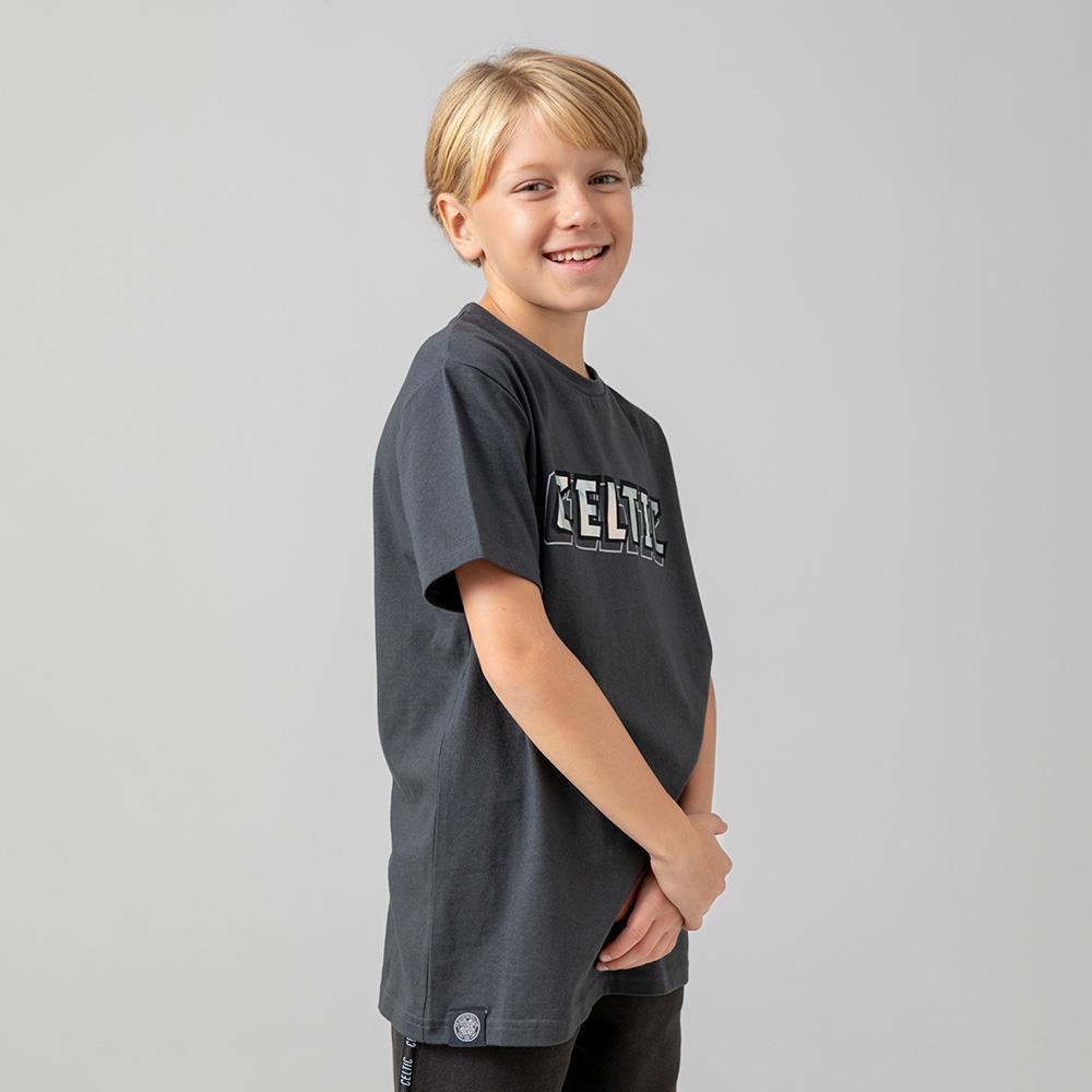 Celtic Junior Black Text T-Shirt