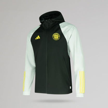 adidas Celtic 2023/24 Black All Weather Jacket
