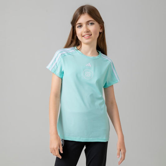 adidas Celtic Girls' 3-Stripes T-Shirt