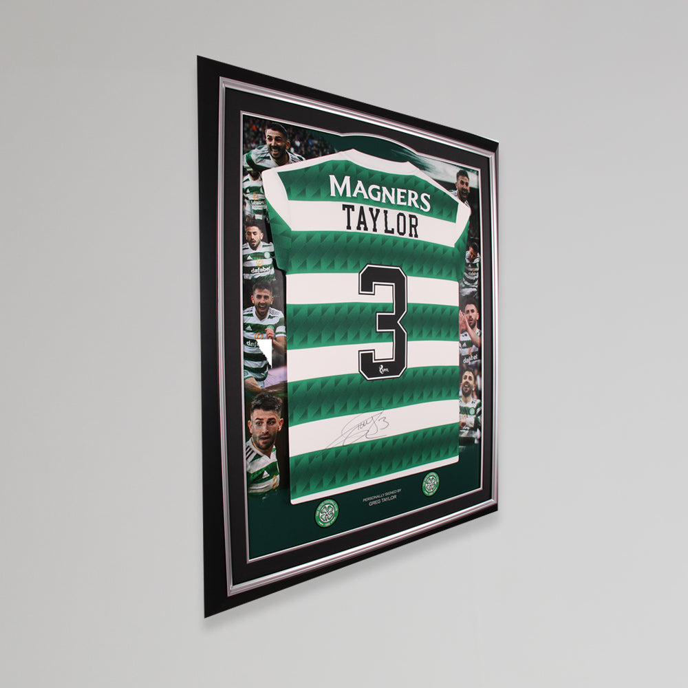 Celtic Greg Taylor Framed Signed Top