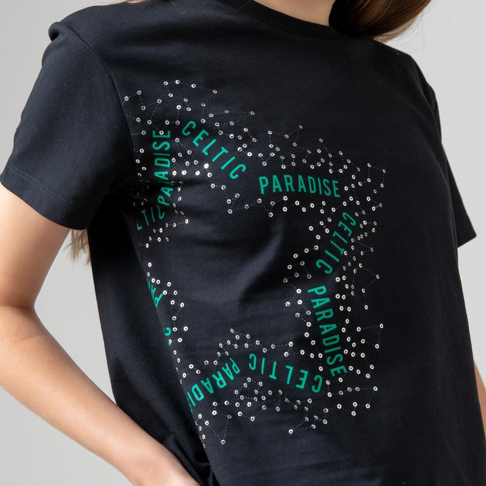 Celtic Junior Black Star Print T-Shirt