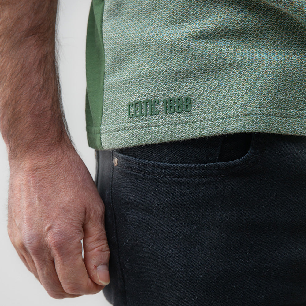 Celtic Clover Jacquard Polo Shirt