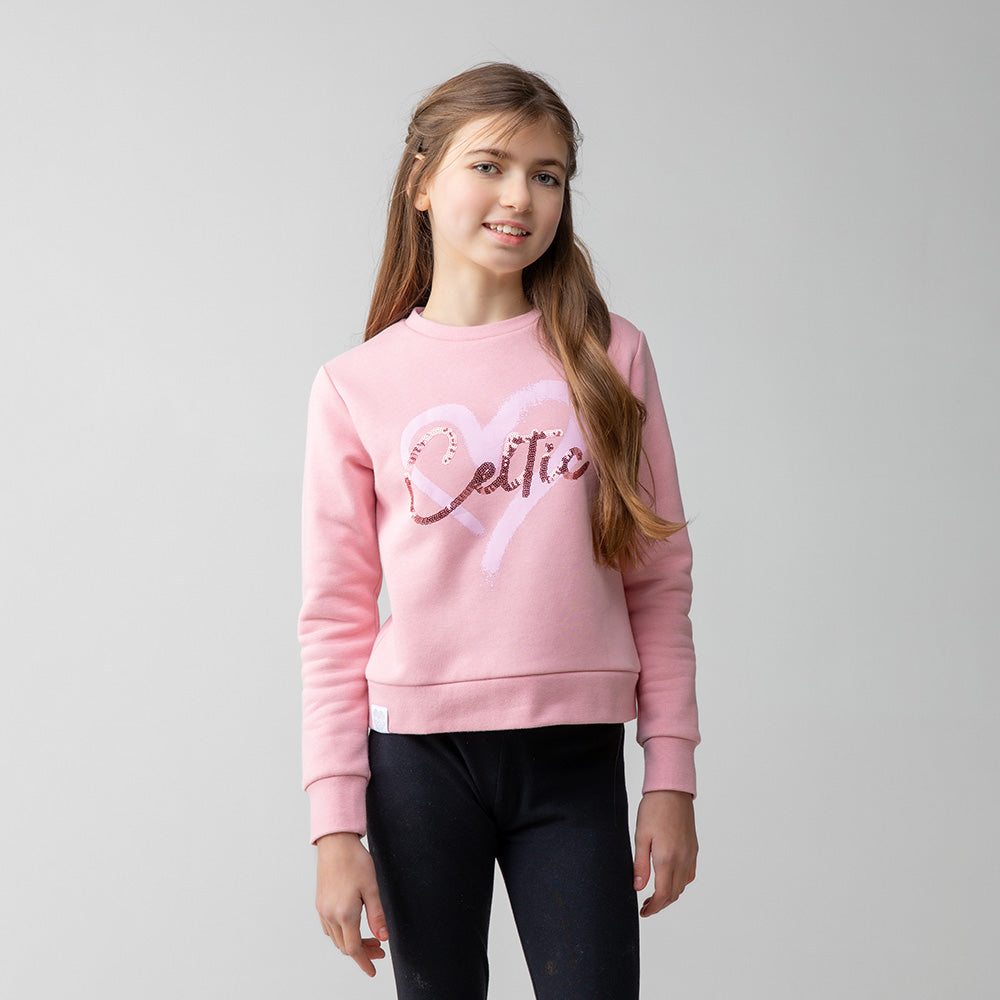 Celtic Junior Pink Heart Sweatshirt