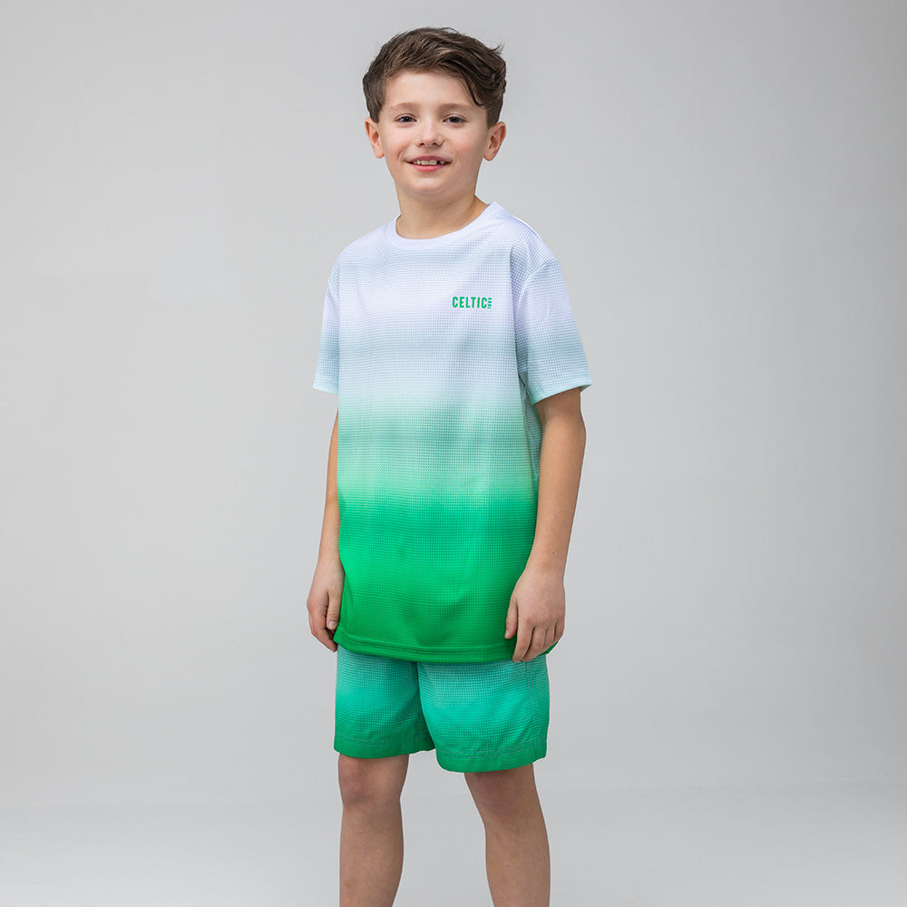 Celtic Junior Green Gradient Pattern Swim Shorts