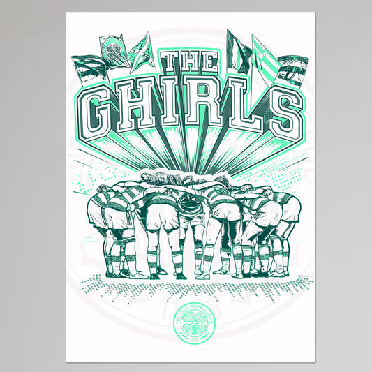Celtic 23/24 The Ghirls Huddle Poster
