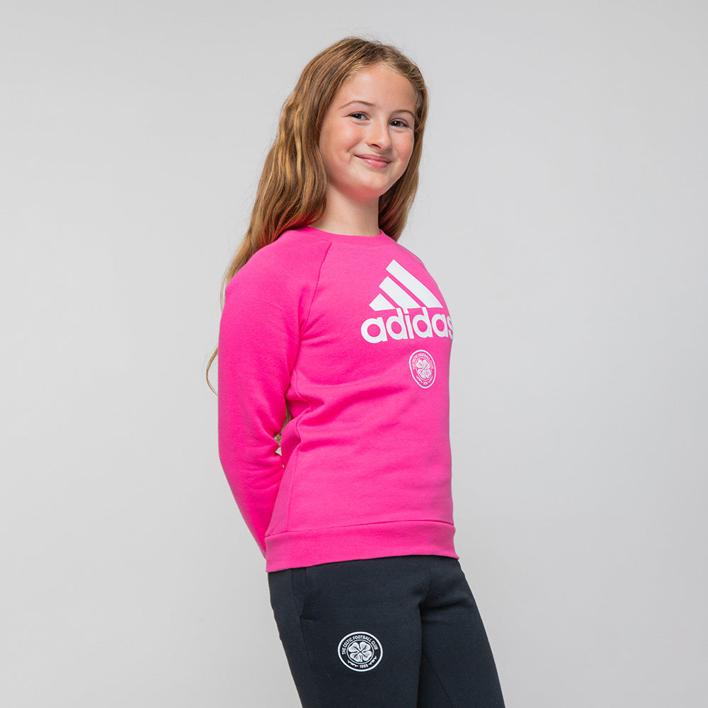 adidas Celtic Junior Pink Jogsuit