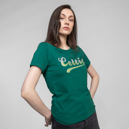 Celtic Women's Glitter Text T-Shirt