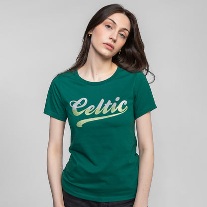 Celtic Women's Glitter Text T-Shirt