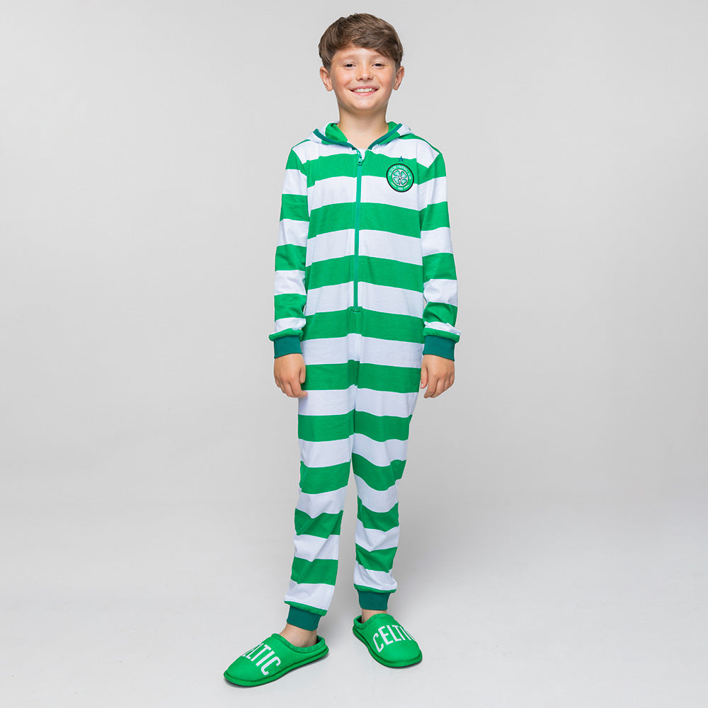 Celtic Junior Hooped Zipped Onesie