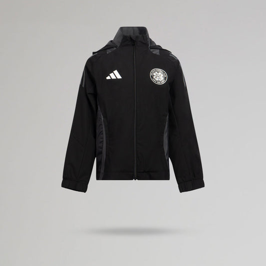 adidas Celtic 2024/25 Junior Black All Weather Jacket