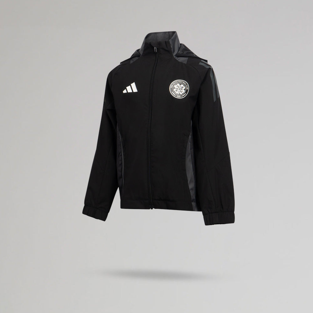 adidas Celtic 2024/25 Junior Black All Weather Jacket