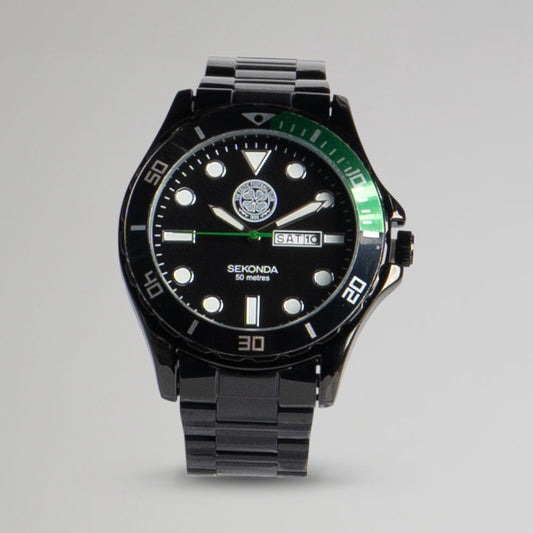 Celtic Black Steel Watch