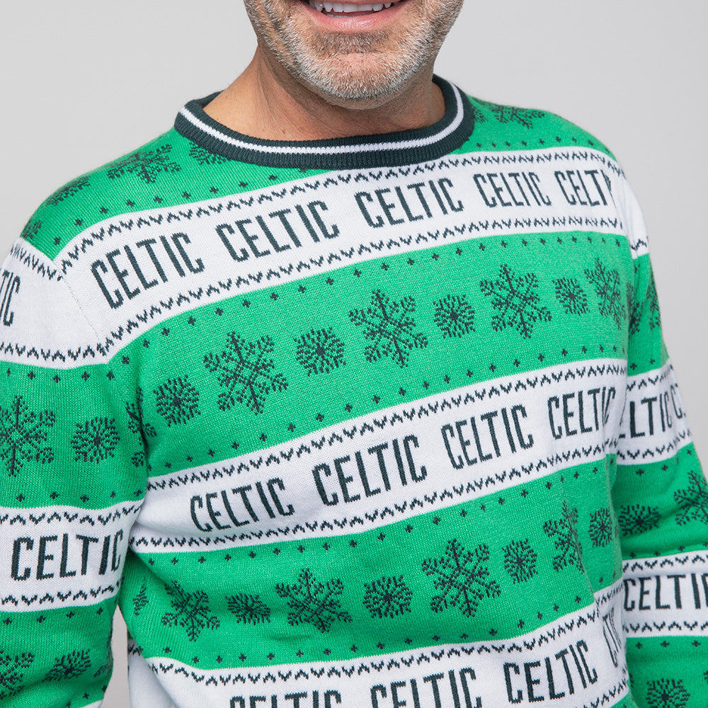 Celtic Adult Hooped Christmas Jumper