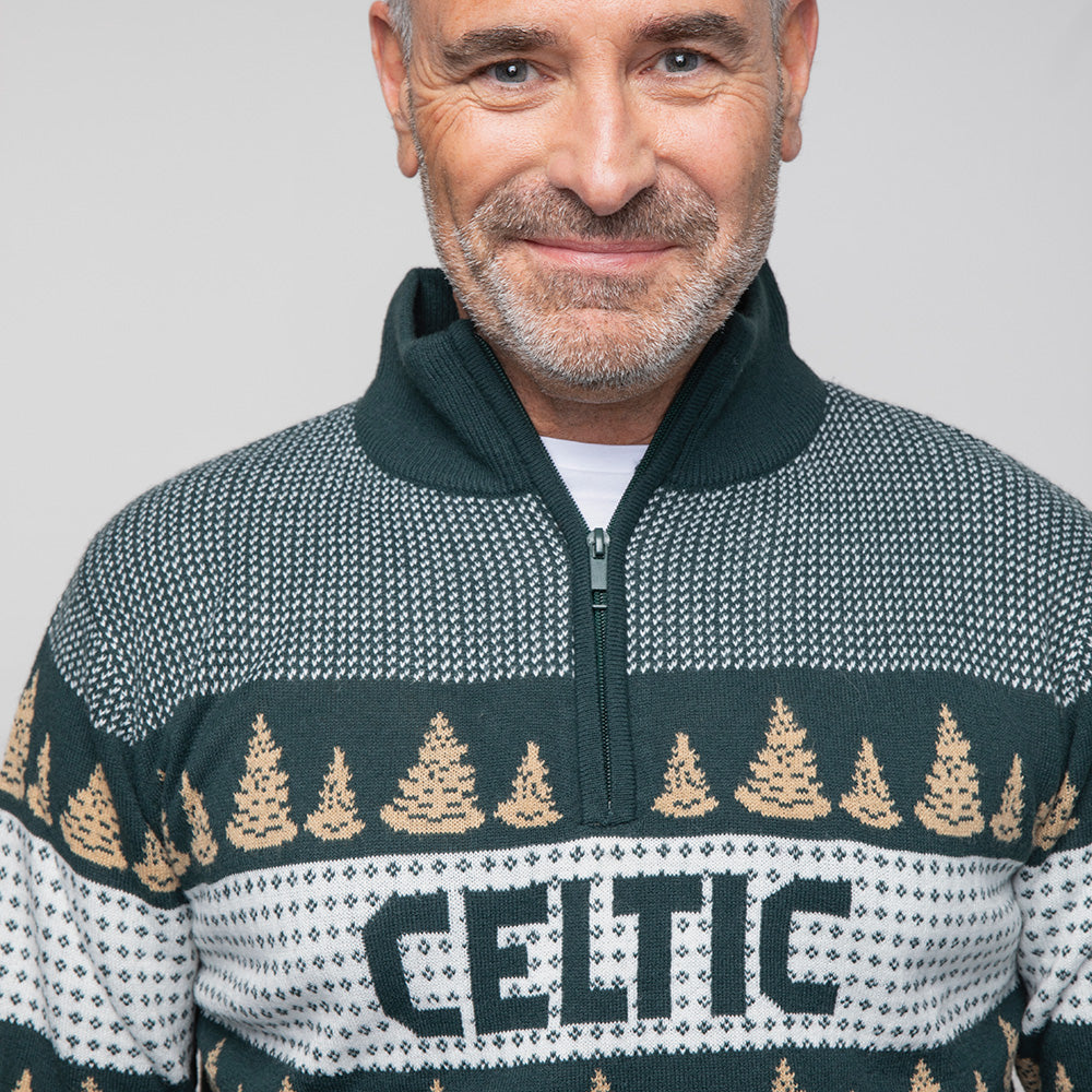 Celtic Adult Christmas Quarter Zip Jumper