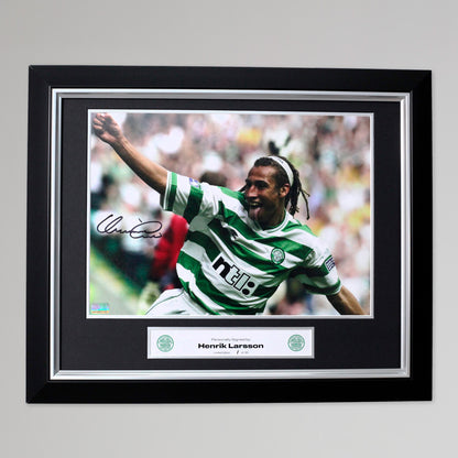 Celtic Henrik Larsson Celebration Signed Print